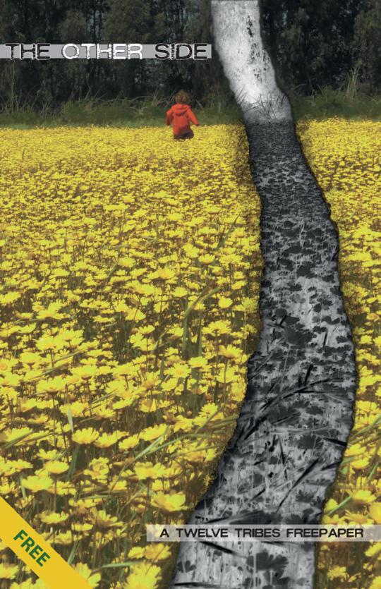 child running through field of dandelions with subtle reference to deaths ominous nature.