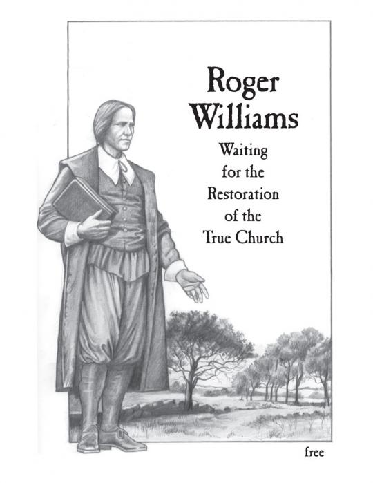 Roger Williams holding Bible