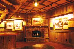 Inside deli is a gallery in the back